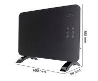Mission Air Grzejnik konwektorowy PORTO WiFi 1000W Czarny - 1590299 - zdjęcie 10